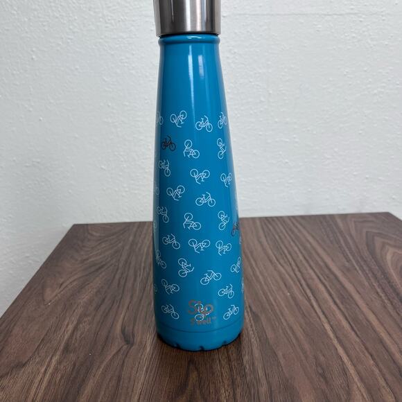 S'Well S'ip Blue Bicycle 15 OZ Reusable Water Bottle Stainless Steel - Picture 2 of 6